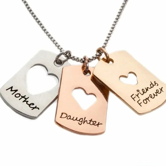 MOTHERS DAY GIFT💕💕Tri-Tone 'Mother Daughter Friends Forever'
Pendant Necklace - Picture 1 of 6